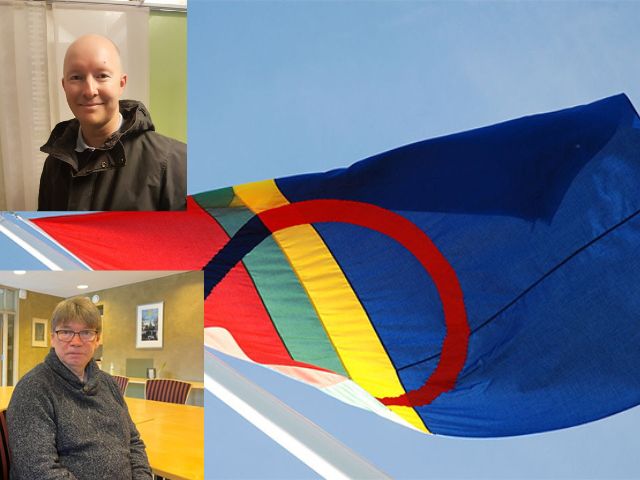 Leiar av sørsamisk menighetsråd/Saemien Åålmegeraerie, Paul Bendikk Jåma og representant for sørsamisk menighet i Nidaros bispedømmeråd, Bjørn Thomas Åhren.