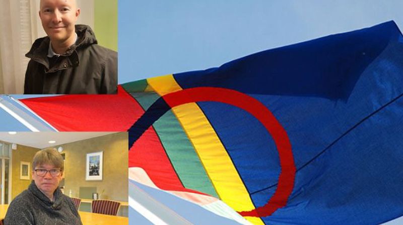 Leiar av sørsamisk menighetsråd/Saemien Åålmegeraerie, Paul Bendikk Jåma og representant for sørsamisk menighet i Nidaros bispedømmeråd, Bjørn Thomas Åhren.