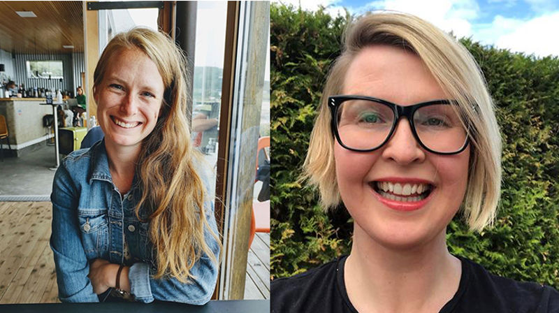 Oda Buseth Danielsen (t.v) og Tone Gullaksen er nye fjes på Nidaros bispedømmekontor.