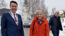 Ordfører Trond Hoseth og biskop Herborg Finnset ser flere felles samarbeidspunkt i Malvik kommune. (Foto: Vigidis Aanderaa Aakre)