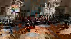 Byåsen sangkor i Vår Frue kirke under VM.