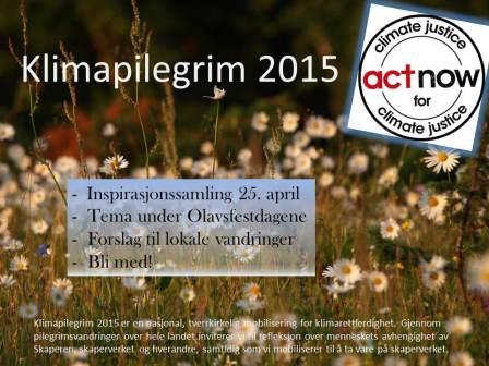 Inspirasjonssamling for grønne menigheter, Klimapilegrim 2015