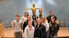 Bak: Májjá Angelica Guttorm, Nathalie Vistnes, Viktor Tanberg, William Dahlberg. Midten: mihkku Ballowara, Astrid Grønås, Miram Zahl-Andreassen, Sandra Hurthi. Fremst: Christoffer Fosshaug (Nestleder), Amalie Thomassen (Leder). Foto: Silje Johnsen, Den norske kirke