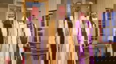 Prost Egil Lønnmo, biskop Olav Øygard og sokneprest Arne Skare.