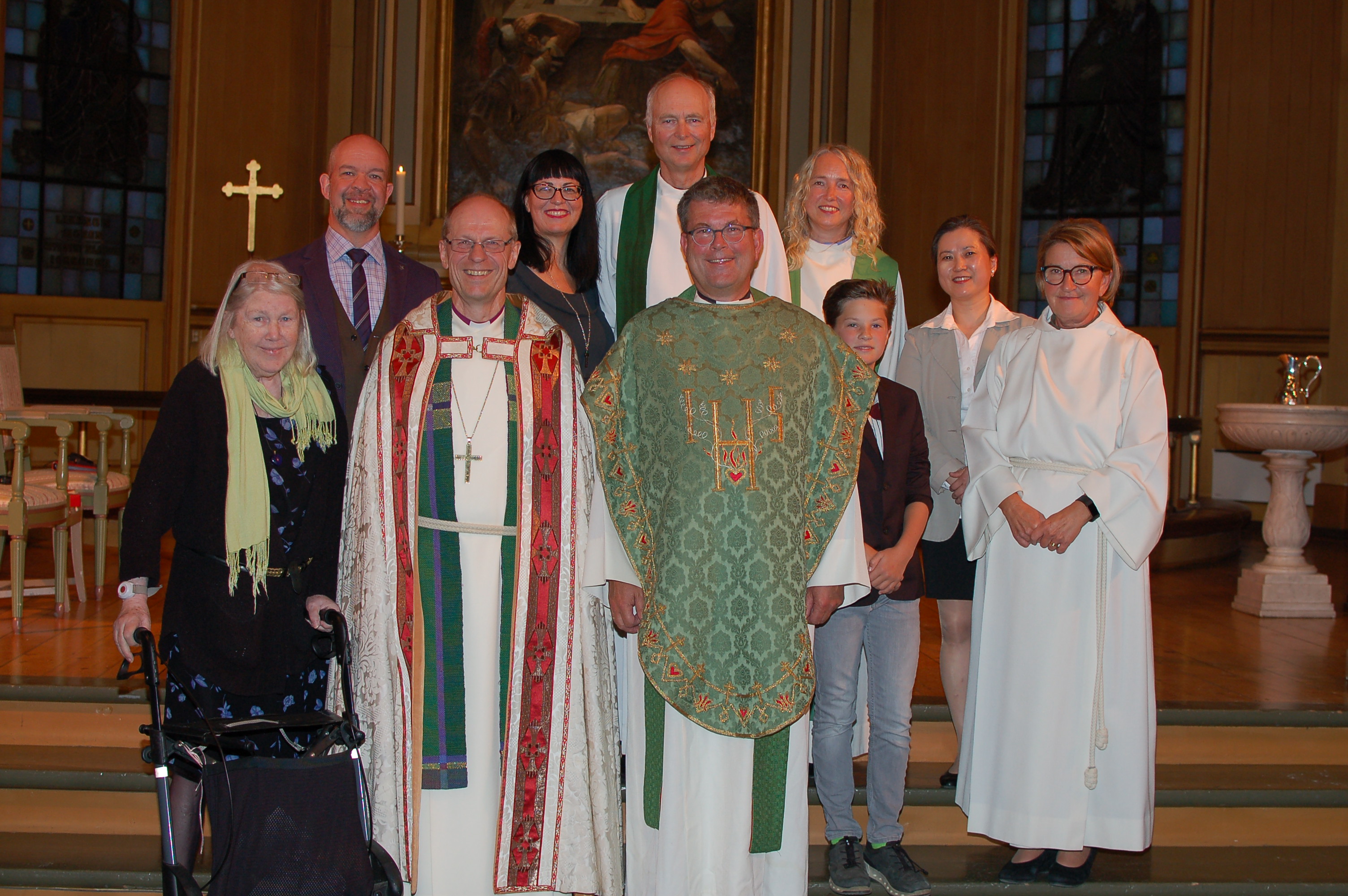 De medvirkende i gudstjenesten