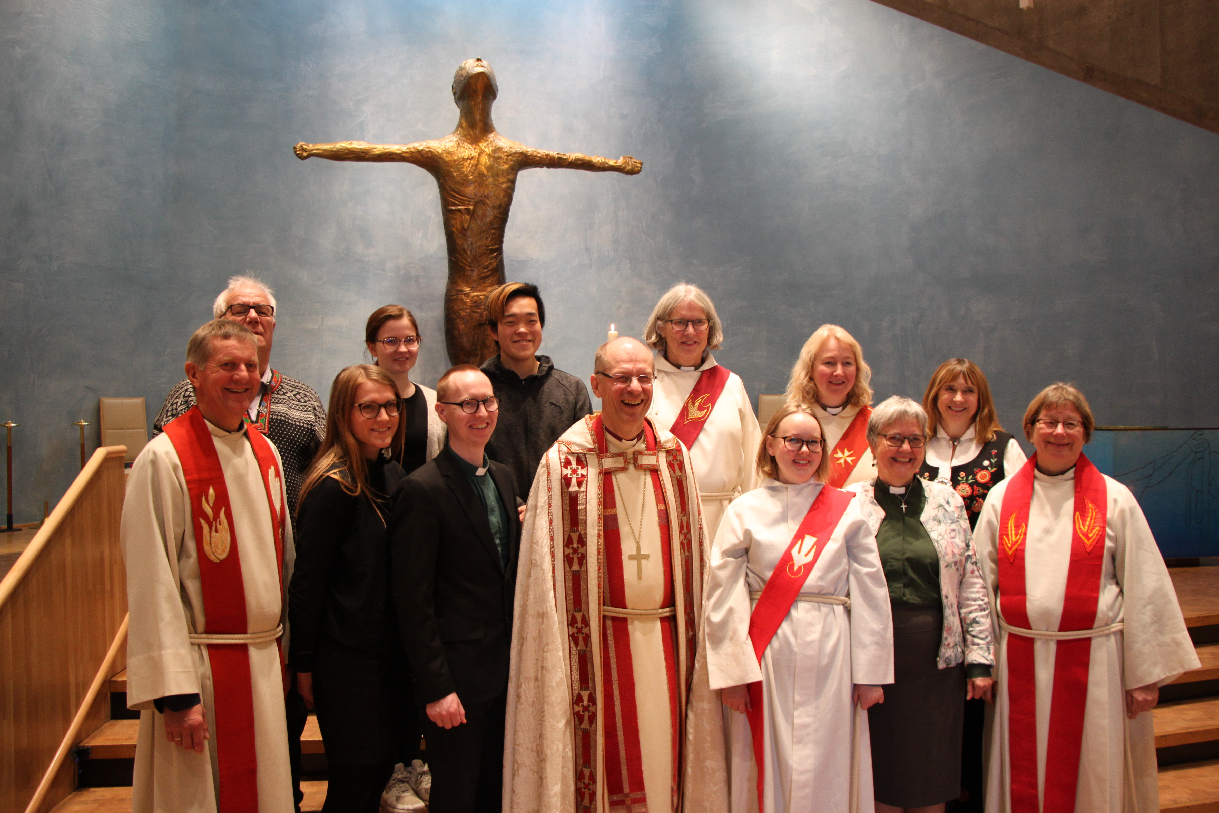 Bidragsytere i gudstjenesten. Alle foto: Gunnar Tangvik