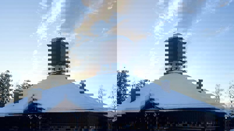 Karasjok kirke i januar. Foto: Sara Marie Triumf