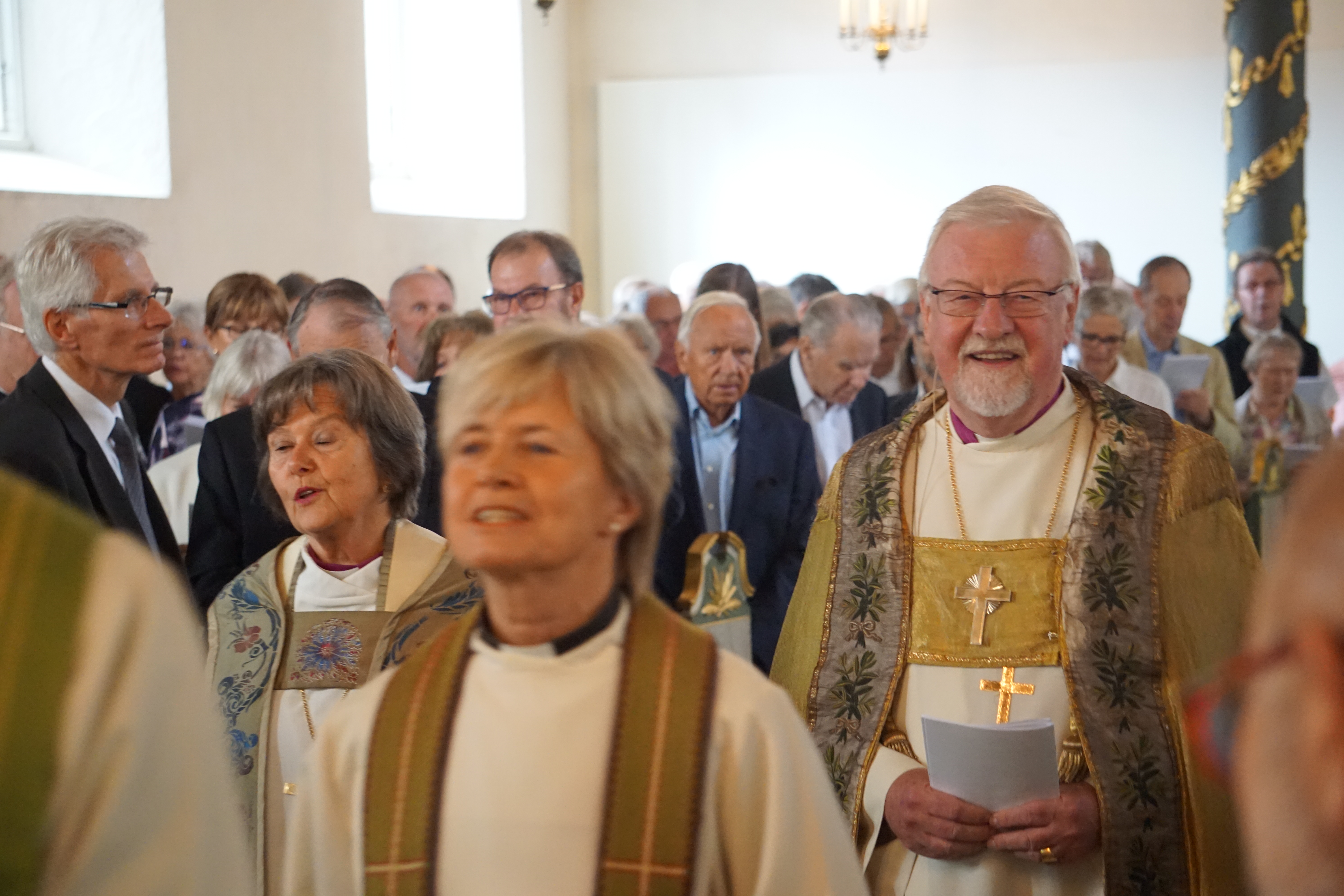 Inngangsprosesjon under avskjedsgudstjeneste for Ole Christian Kvarme i Oslo domkirke. Foto: Finn Folke Thorp