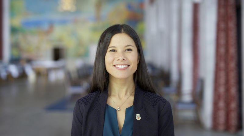 Byråd Lan Marie Nguyen Berg holder apell i Domkirken 8. mars. Foto: CF Wesenberg/Kolonihagen.