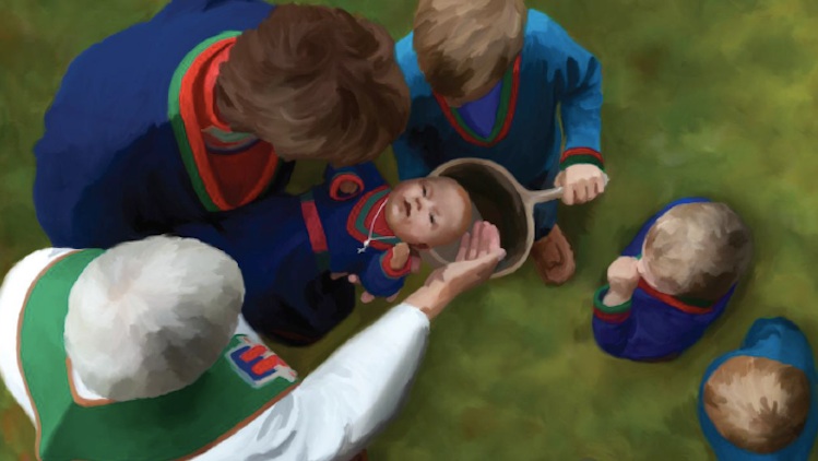 Den sørsamiske kunstneren Ellen Sara Reiten Bientie har illustrert boka.