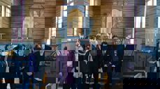 Ansatte i Hattfjelldal kirkelige fellesråd sammen med biskop og prost