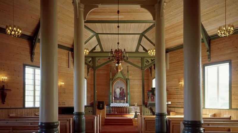 Fra Vassås kirke. Foto: Jiri Havran, Kirkebyggdatabasen