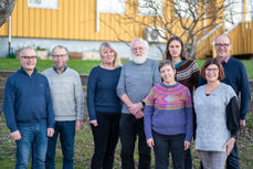 Fra venstre Omar Aardal, Hans Nordgård, Ine Kristin Risvik, Gunnar Tveit Sandvin, Lisbeth Torsvik Gieselmann, Are Tjihkkom, Monica Nilsen og Tore Larsen.