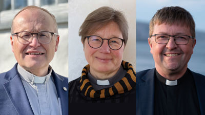 De tre bispekandidatene er: Hallgeir Elstad, Anne Bergljot Skoglund og Svein Valle.
