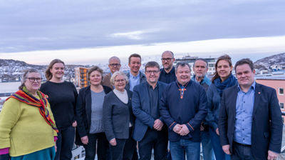 Sør-Hålogaland bispedømmeråd 2024–2027. Fra venstre: Eli Augestad Vikdal, Regine Vetleseter Strangstad, Irene Sandnes, Tore Christiansen, Helga Kjellevold, Magnus Sivertsen Sørvig, biskop Svein Valle, Lars Evan Lauritzen, Kurt Solstrøm, Trond Gustavson, Karianne Aslaug Egeberg Gullfjell og stiftsdirektør Ole Christian Erikstad.