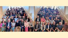 Alle prestene samlet i samme trapp med en ukes mellomrom.