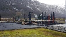 Bare rester igjen av Ørsdalen kapell og grendehus. Foto: Bjerkreim kyrkjelyd