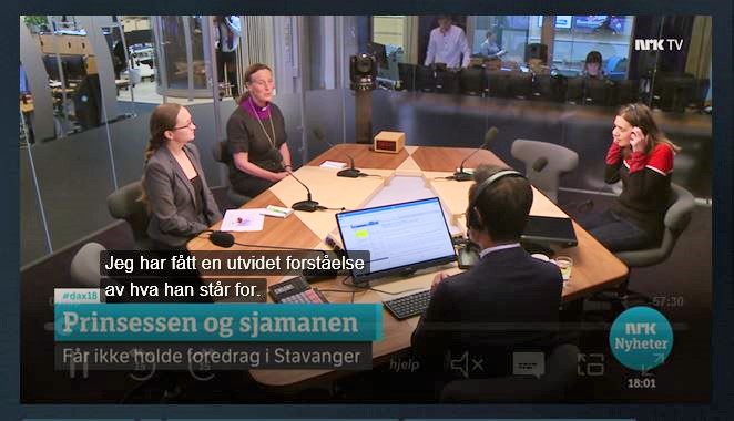 Anne Lise Ådnøy forklarte avgjørelsen sin i de fleste store mediene i går, blant annet i Dagsnytt 18. Foto: Skjermdump fra NRK