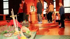 Fra høsttakkefest i Norheim kirke i 2018.