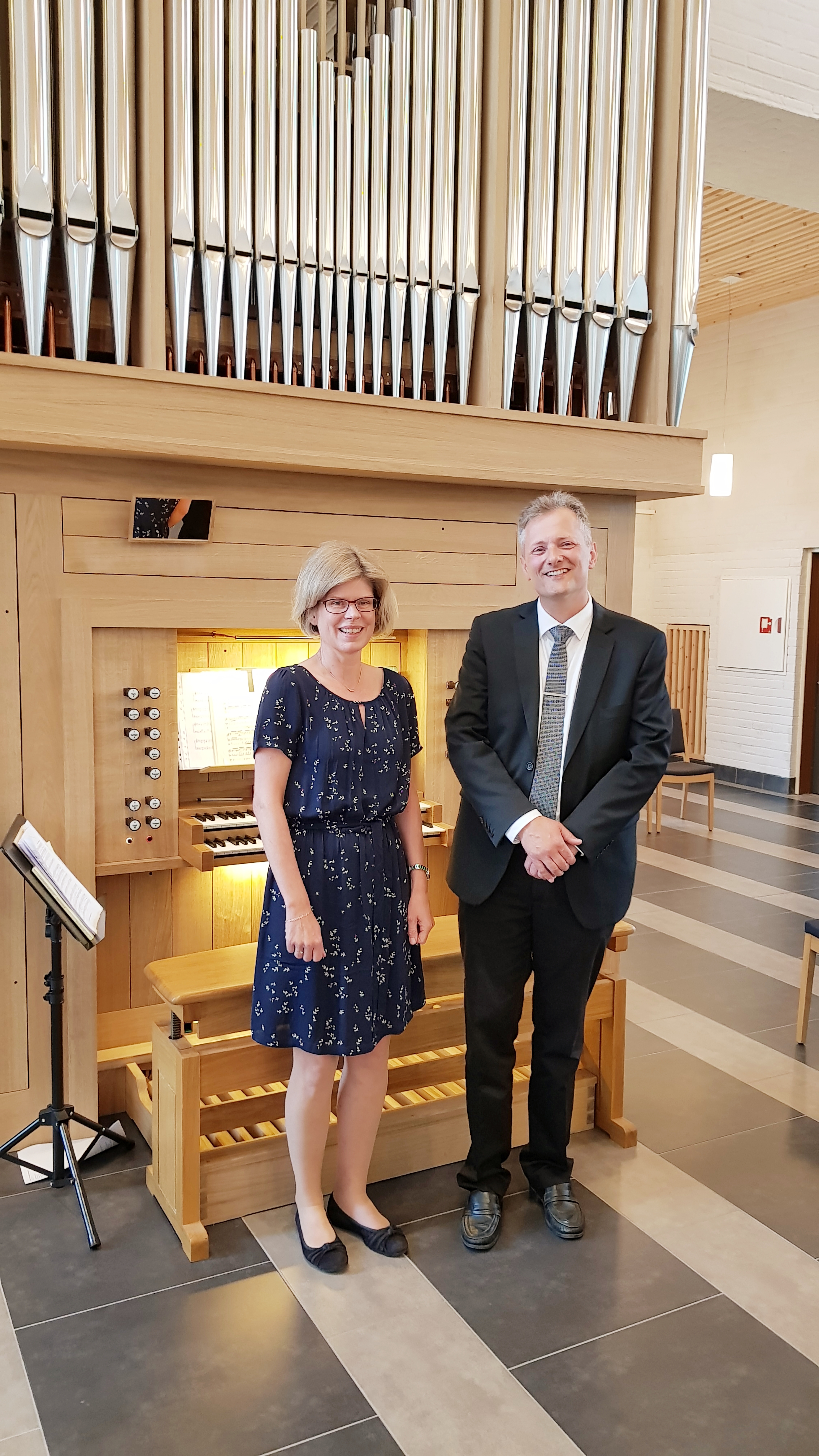 Direktør Claudia Zachariassen i Marcussen & Søn og Øystein Bredal.