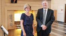 Direktør Claudia Zachariassen i Marcussen & Søn og Øystein Bredal.