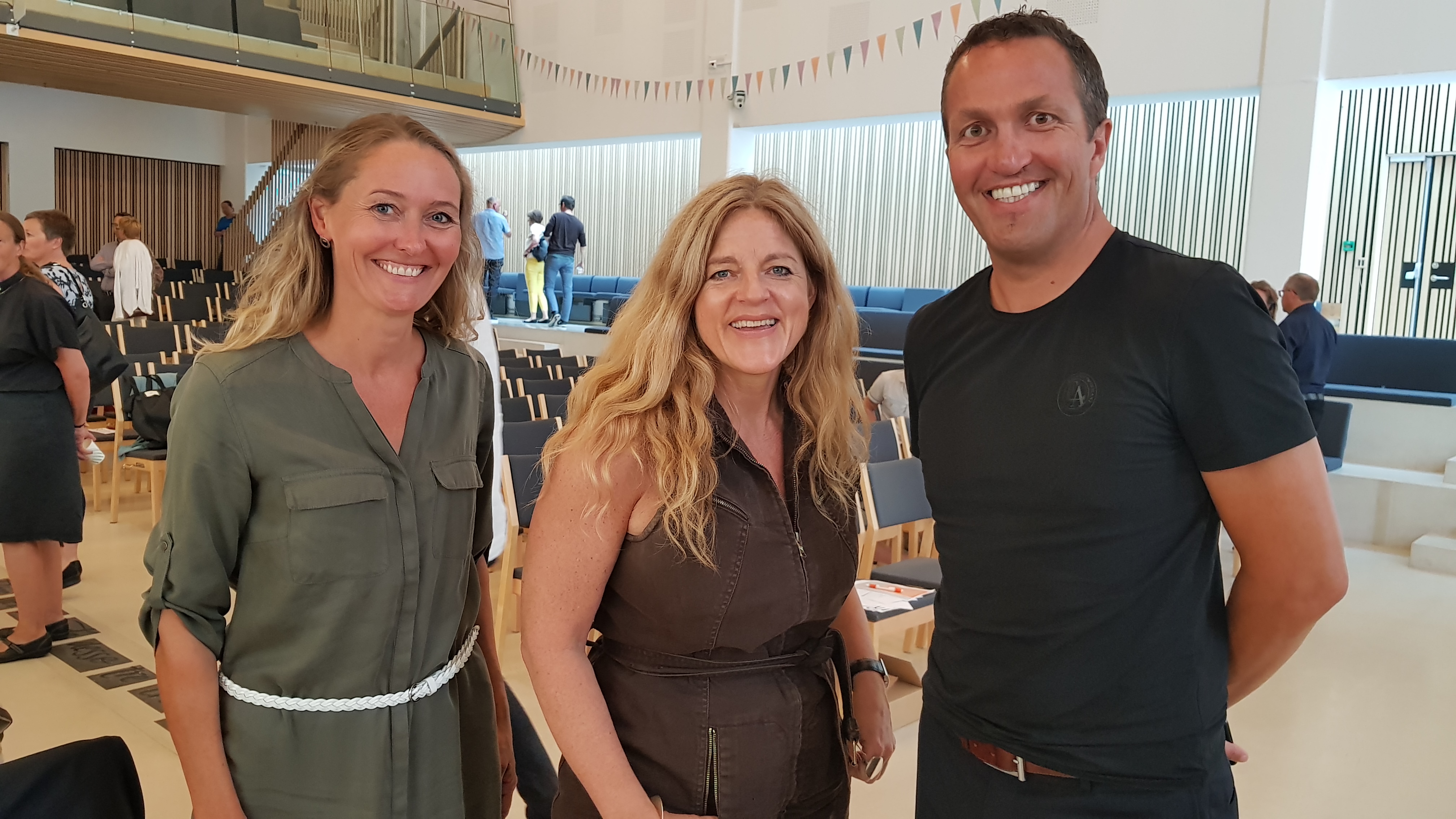 Tonje Vilberg Bjerkreim og Andreas Eidsaa jr. ledet dagen, her sammen med Hilde Frafjord Johnson.