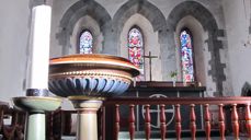 Avaldsnes kirke, nyrestaurert og klar for Olavsdager. Foto: Marit Areklett