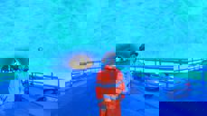 Et helt spesielt gudstjenestested dypt under havoverflaten, vakkert lyssatt og med sikkert god klang for salmene. Foto: Statens Vegvesen