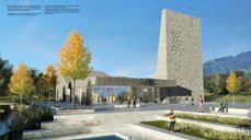 Kirken er plassert midt i hjertet av Tau sentrum, mellom Rema 1000 og Kiwi og det nye boligområdet Taumarka. Strand kommune har i prosessen med nytt kirkebygg også kjøpt tomt til torget som skal ligge i direkte tilknytning til kirken.