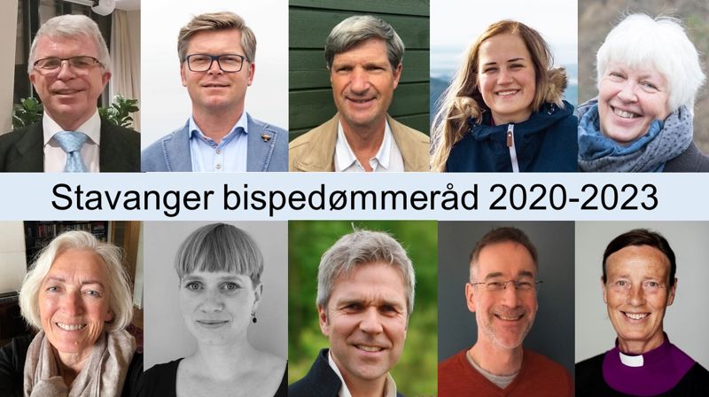 Jostein Ådna, Thor Magne Seland, Magne Hersvik, Therese Egebakken, Gyrid Espeland, Liv Heidrun Skaar Heskestad, Helene Breivik Hellerdal, Magne Bjåstad, Dag Tormod Milje, biskop Anne Lise Ådnøy.