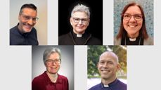 Øverst fra venstre: Vidar Mæland Bakke, Sandnes, Stephanie Dietrich, Oslo, Grethe Lystad Johnsen. Nederst fra venstre: Karen Margrete Eikenes Mestad og Tor Magne Nesvik. Foto: Stavanger bispedømme / Den norske kirke