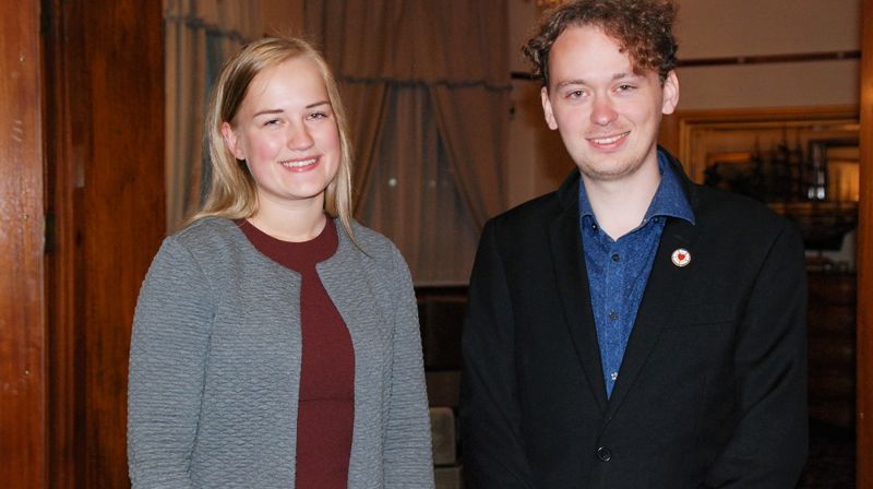 Therese Egebakken og Aksel Johan Lund. Foto: Tove Marie Sortland