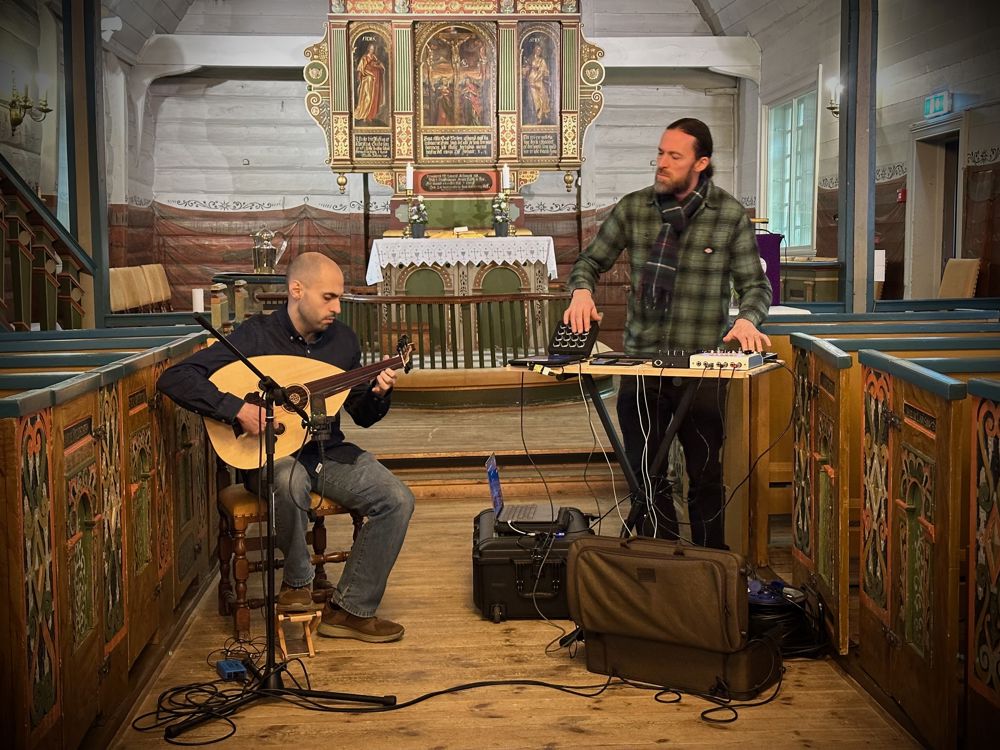 Lunchfordrag-konsert ved Kaled Habeeb og Derek Bishop i Egersund kirke. Foto®IvarBarane.