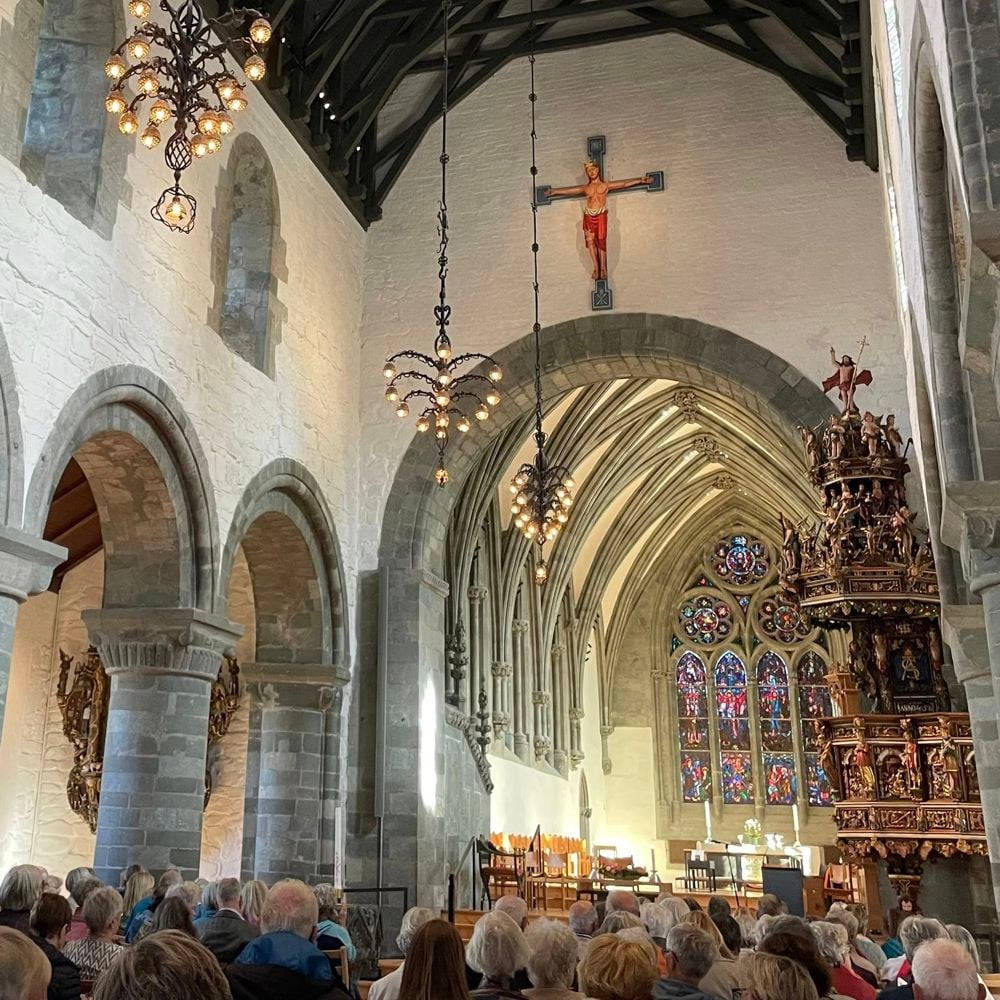 Fra gudstjenesten i Domkirken. Foto: Utstein pilegrimsgard