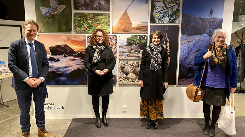 Denne gjengen med gode medarbeidere ble takket av i forbindelse med juleavslutningen til staben 2020. Fv: Kristian Døvik, Inger M Bore, Åse Skrøvset og Tove F. Thoresen.