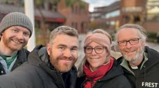 Et bra team i Horten! Anders Ottersen (f.v.), diakon i Horten kirkelige fellesråd, Christian Dag Nilsen, sokneprest i Borre, Lise Horn, kapellan i  Horten, og Frode Magnar Andersen, sokneprest i Horten. Foto: Christian Dag Nilsen