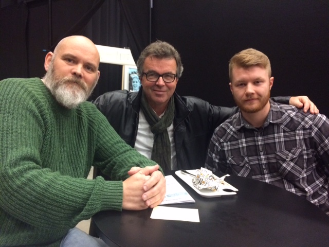 Glade vinnere i Tjøme menighet. Fra venstre: Rune J.Lian (diakon), Jan Brastein (sokneprest) og Anders Ottersen (leder). Foto: Inger M. Bore