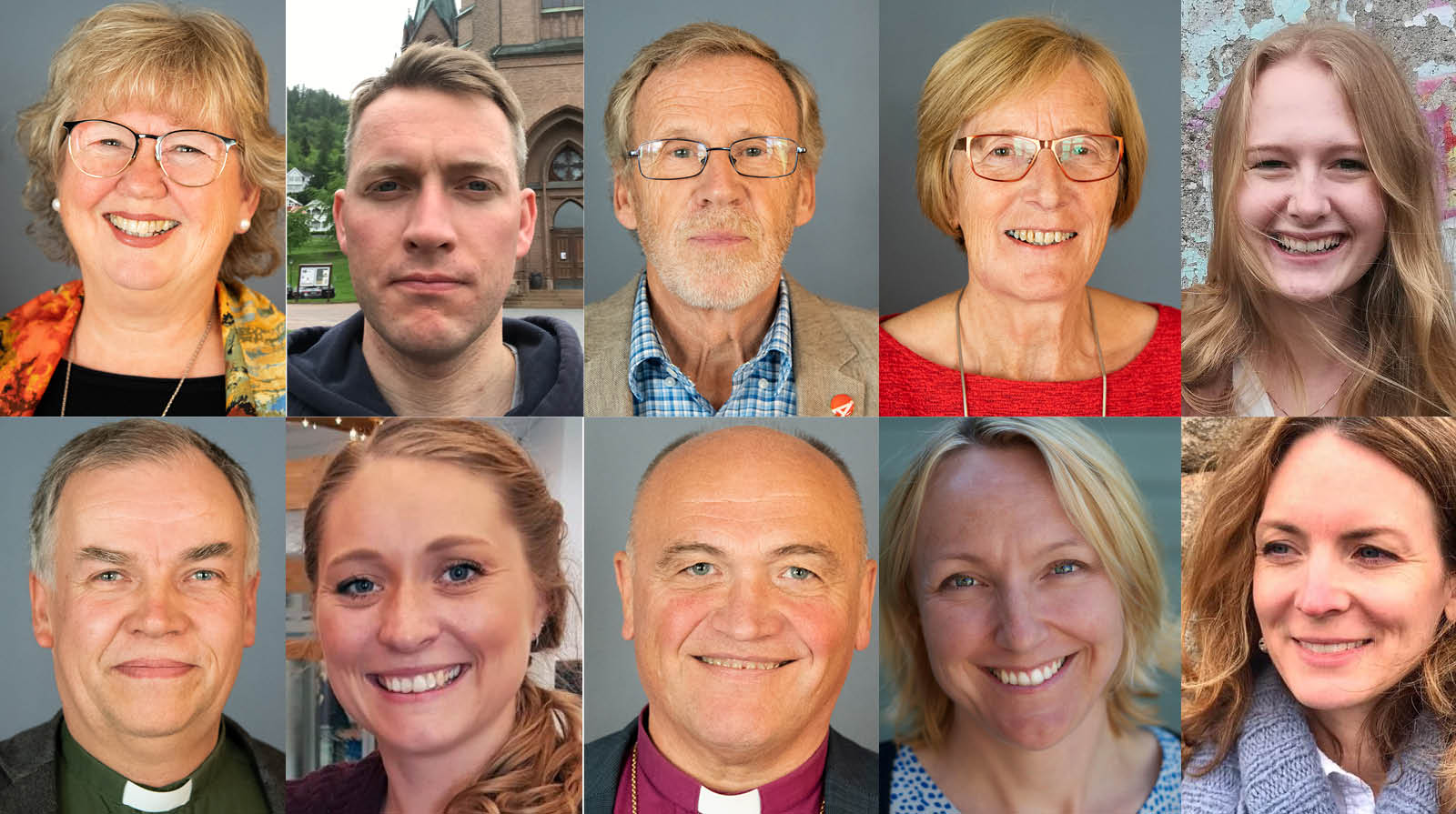 Her er det nye rådet. Øverst fra venstre: Lill-Tone Grahl Jacobsen, Morten Løberg Strand, Arild Mikkelsen, Anne Helene M. Gjone, Inga S. Dekko. Nederst fra venstre: Jo Hedberg, Heidi Nordkvelde, Biskop Jan Otto Myrseth, Linn S. Hummelvoll, Brooke Bakken. 