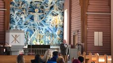 Sokneprest Runar Helge Olsen i Arneberg kirke. Foto: Marit Holm Sigfridstad