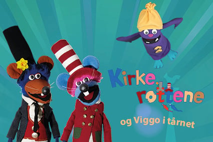 Kirkerottene og Viggo i tårnet. Foto: IKO forlaget