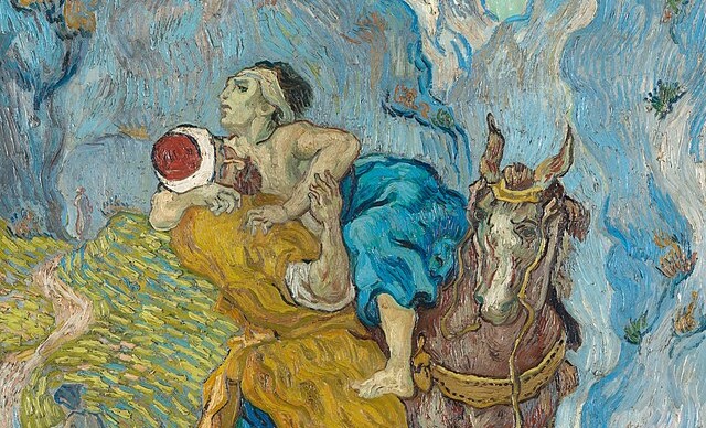 Van Gogh/De barmhartige Samaritaan. Wikimedia commons