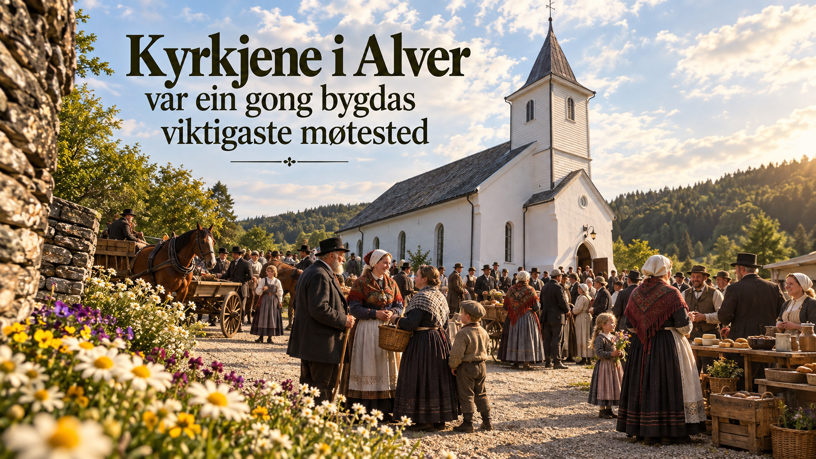 Kyrkjene i Alver var ein gong bygdas viktigaste møtestad.