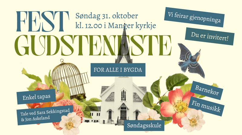 Festgudsteneste for alle i bygda!