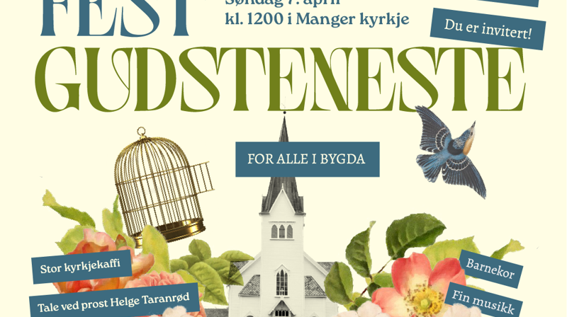 Velkomen til påskefest i Manger kyrkje