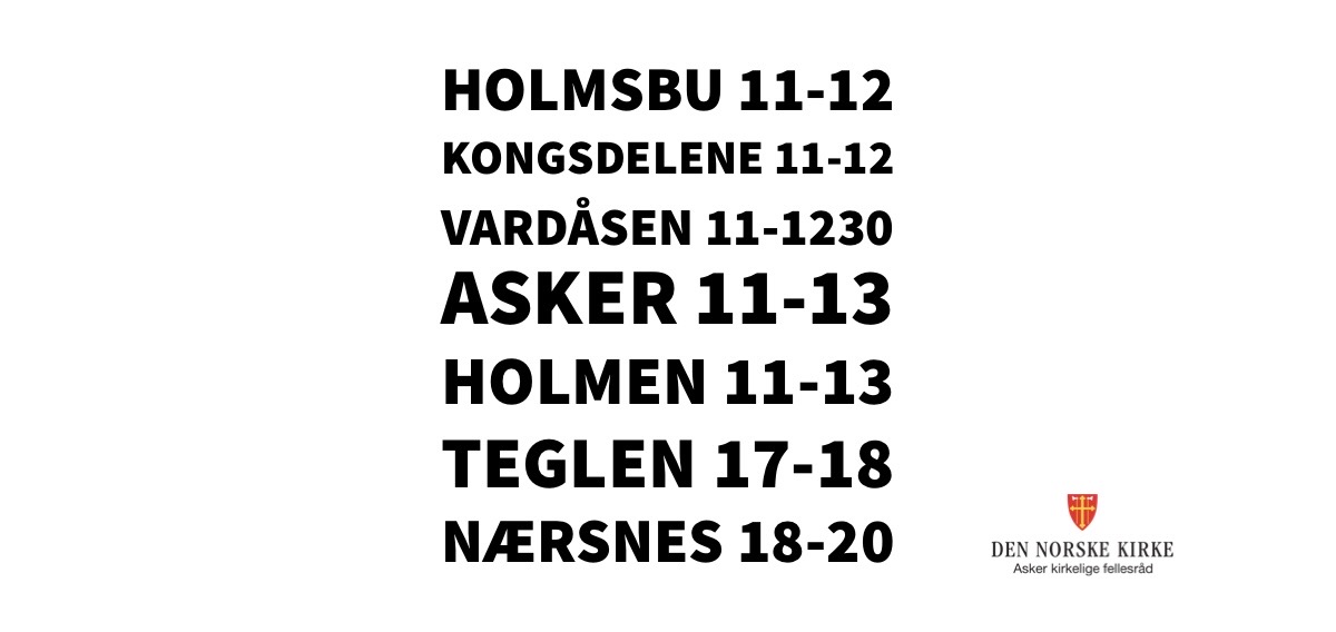 Åpne kirker i Asker