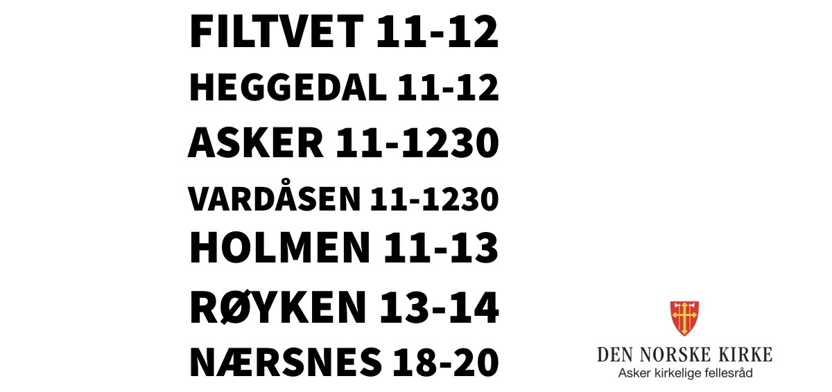 Åpne kirker i Asker