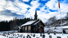 Alle kirkene i Asker må feire påske innenfor rammene av tiltaksnivå A. Her er de representert ved Filtvet kirke i Søndre Hurum menighet. Foto: Jørgen Svartvasmo / Asker kirkelige fellesråd