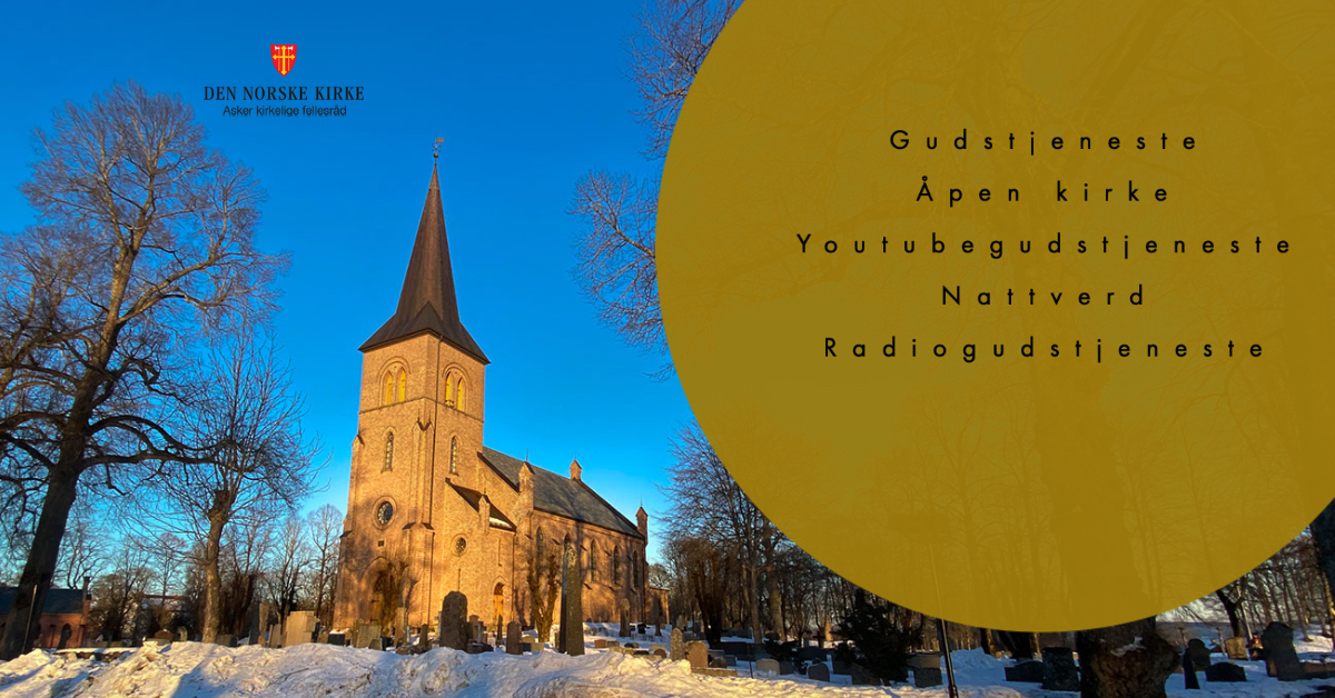 Radiogudstjenesten fra Asker kirke er et av mange tilbud i Askerkirkene på søndag. Foto: Jørgen Svartvasmo / Asker kirkelige fellesråd