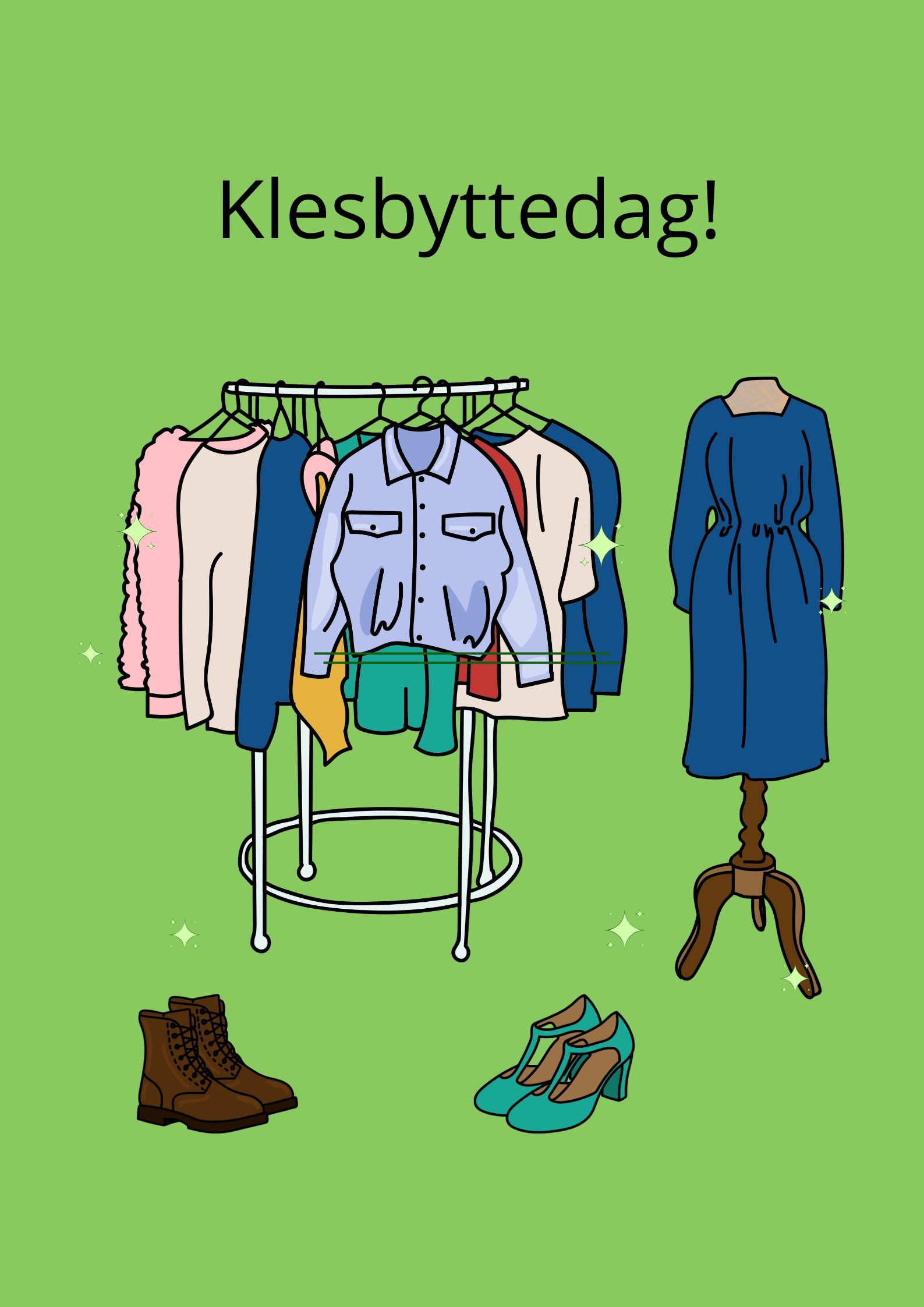 Klær og sko til klesbyttedag.