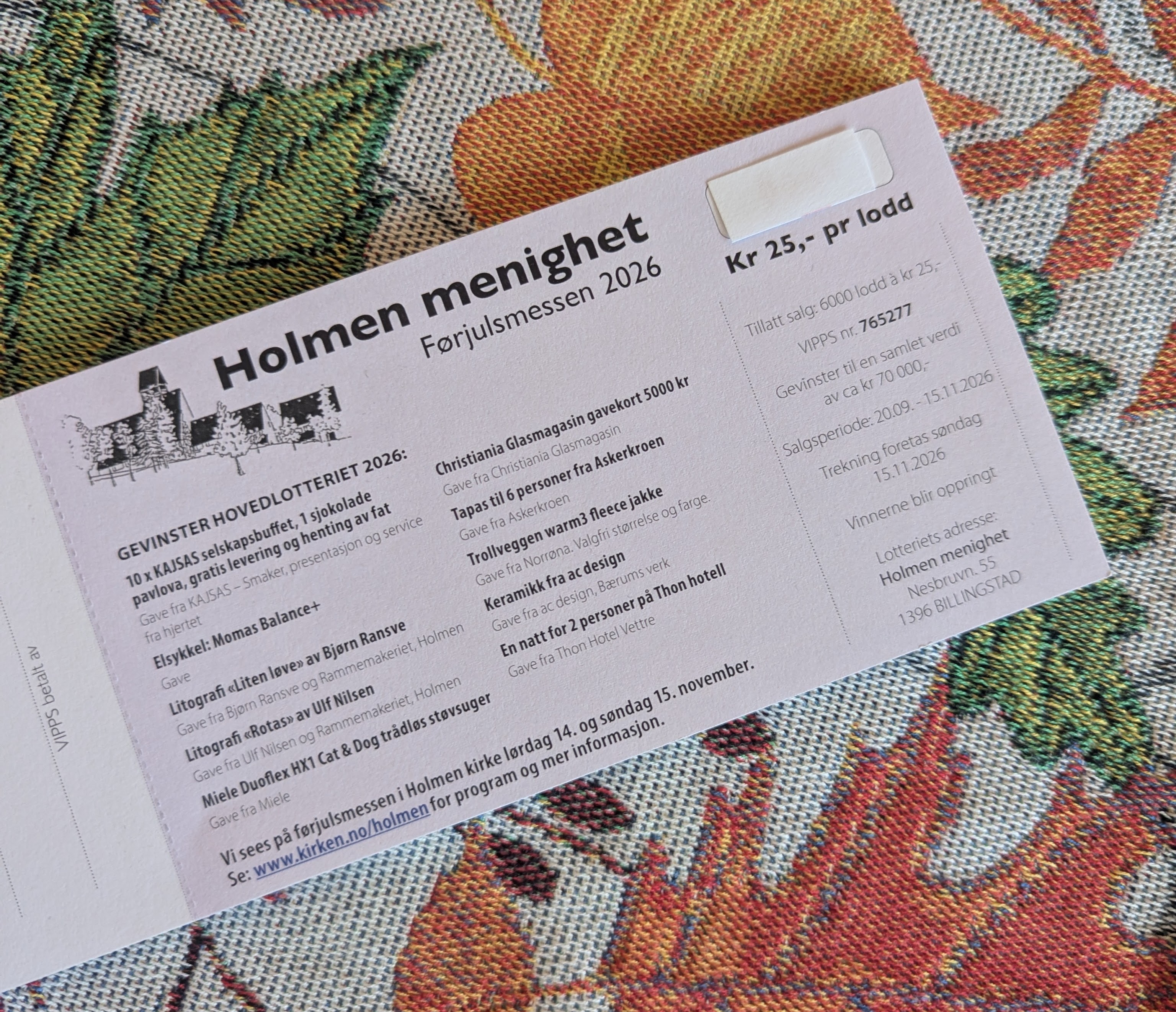 Førjulsmessens loddbok 2026